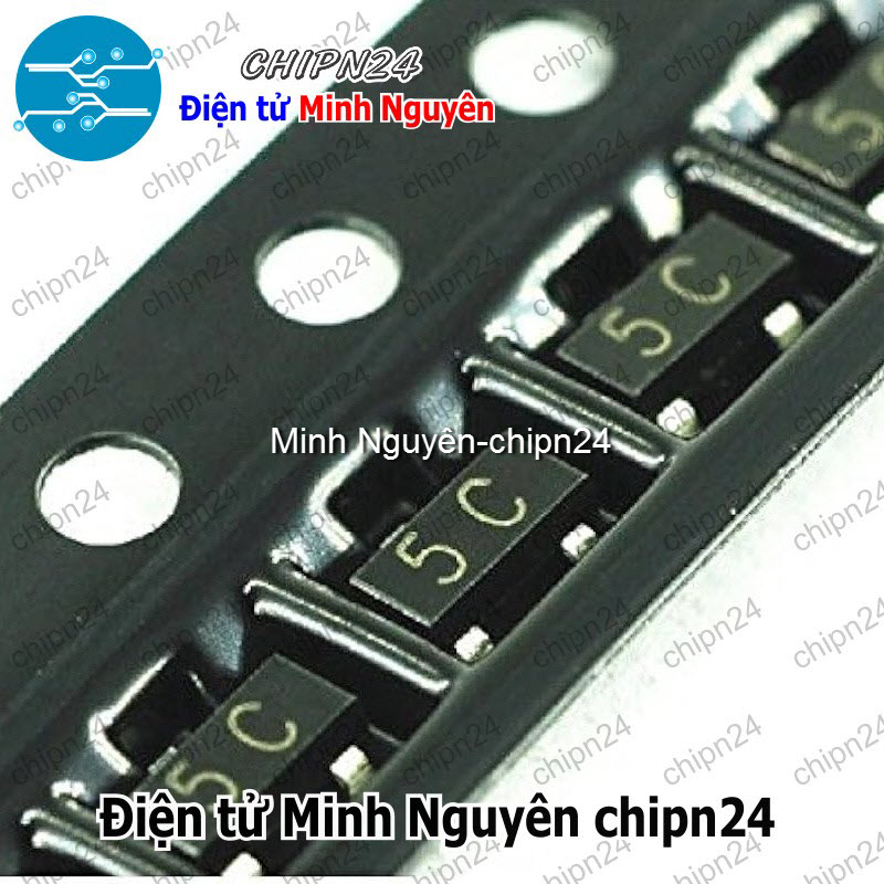 [25 con] (G9.1) Transistor Dán BC807-40 (5C) SOT-23 PNP 500mA 45V (SMD) - HH007087