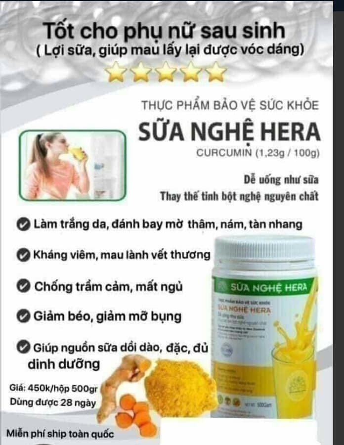 SỮA NGHỆ HERA 500G