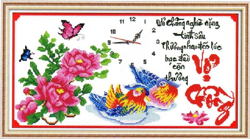 [HCM]Tranh thêu chữ thập Vợ chồng DLH-222855