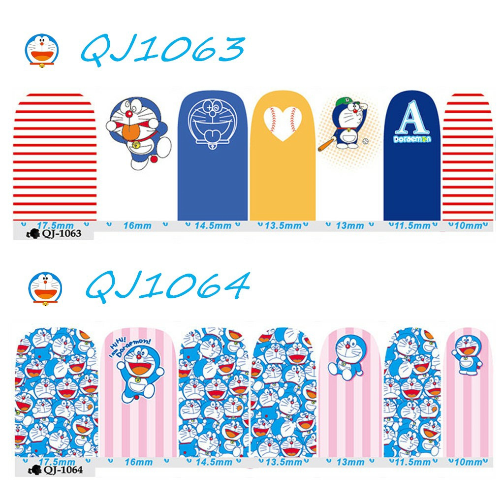 [HCM]Dán móng tay họa tiết hoạt hình dễ thương Doremon Doraemon