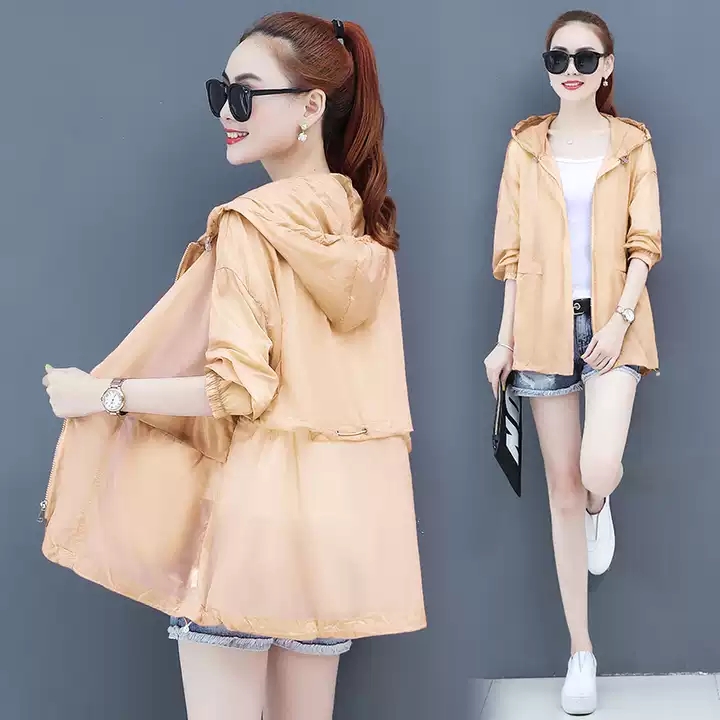 [HCM]Áo khoác dù nữ 1 lớp thời trang đi biển chống nắng chống tia cực tím phong cách quý phái sang trọng không thể thiếu