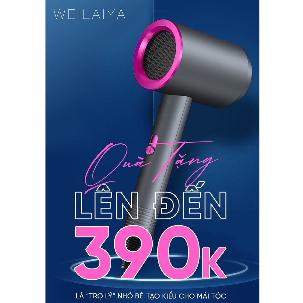 [shop trợ giá] Máy sấy tóc Weilaiya cao cấp công suất 1800W 3 chế độ