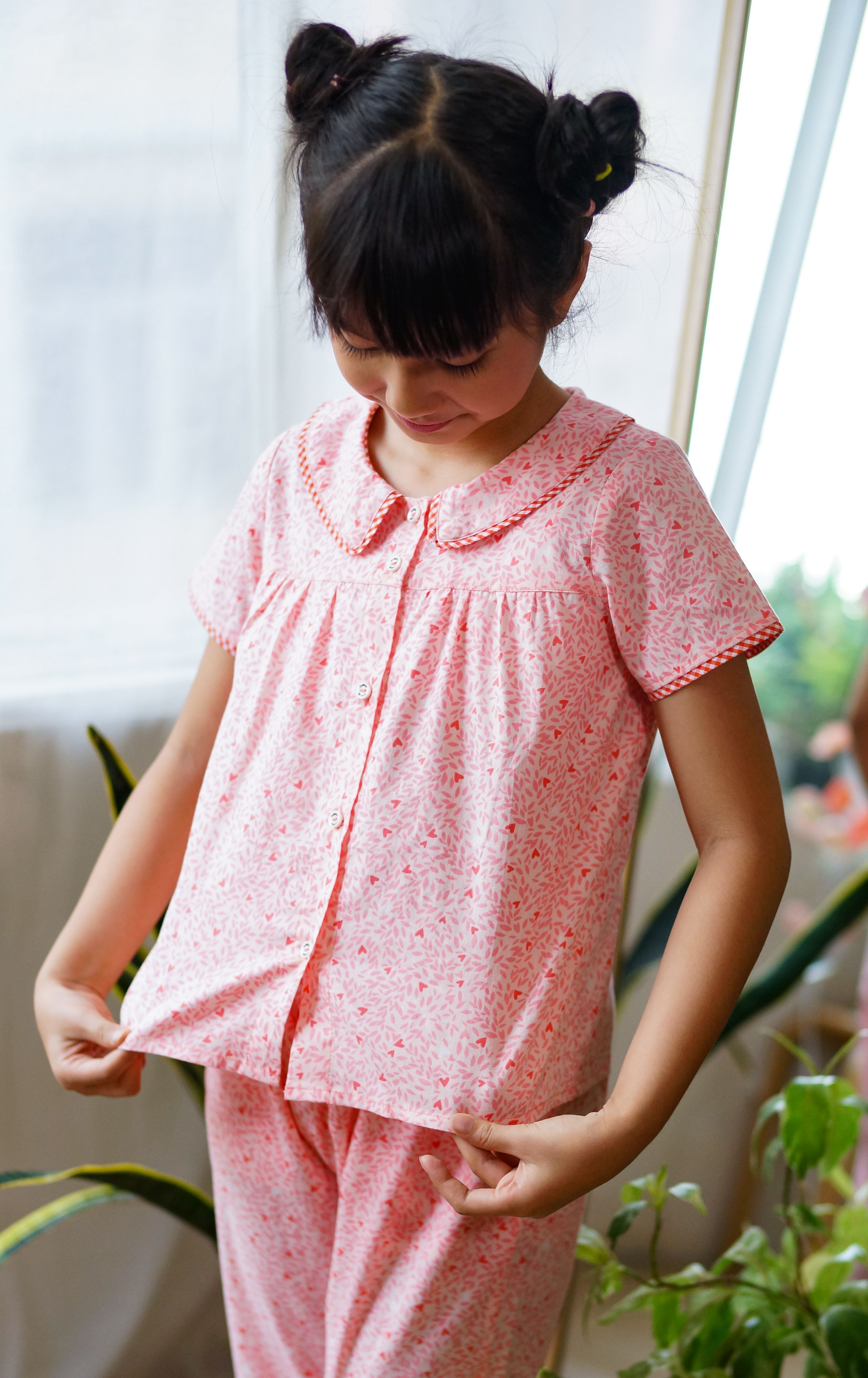 Bộ kids mặc nhà bé gái 83002
