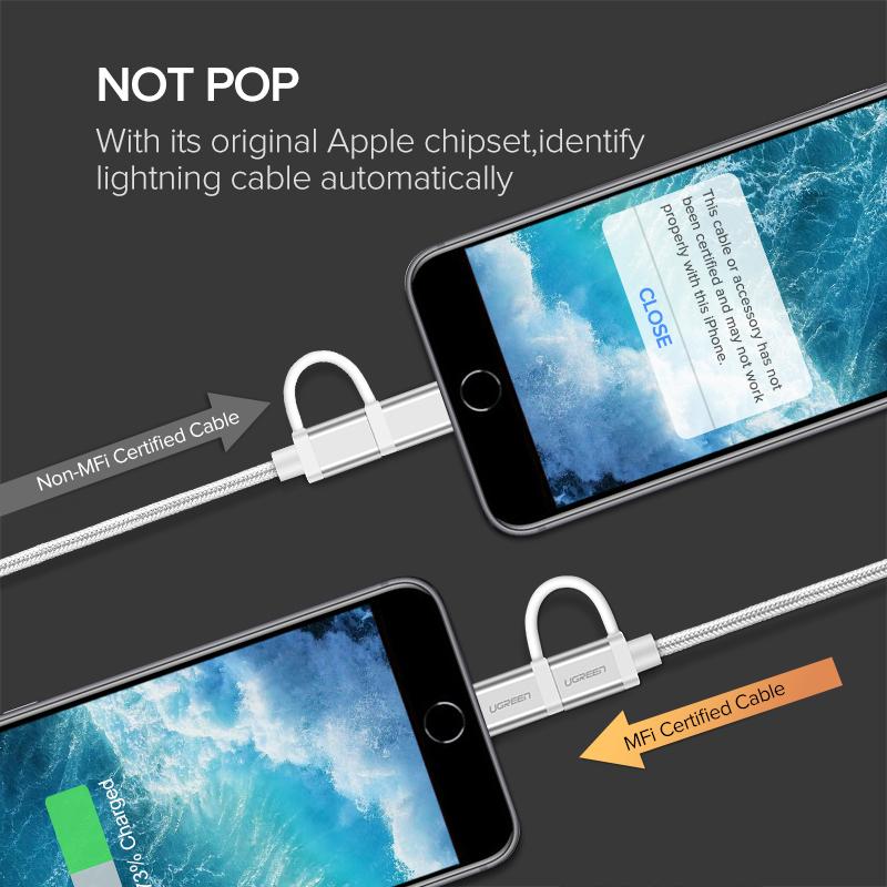 Cáp sạc 3 trong 1 Micro USB, Type C, Lightning MFi dây bọc Nylon Ugreen