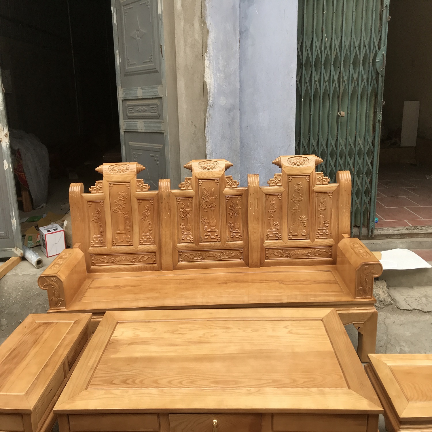 Bộ Bàn Ghế Âu Á Gỗ Sồi Nga