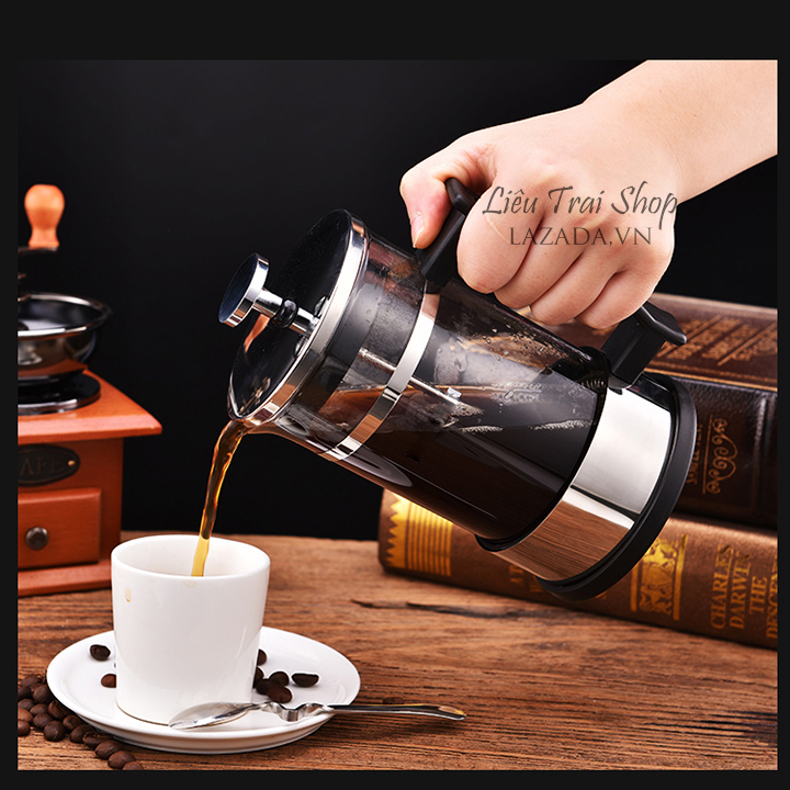 Bình pha cà phê cafe pha trà  French Press 600ml