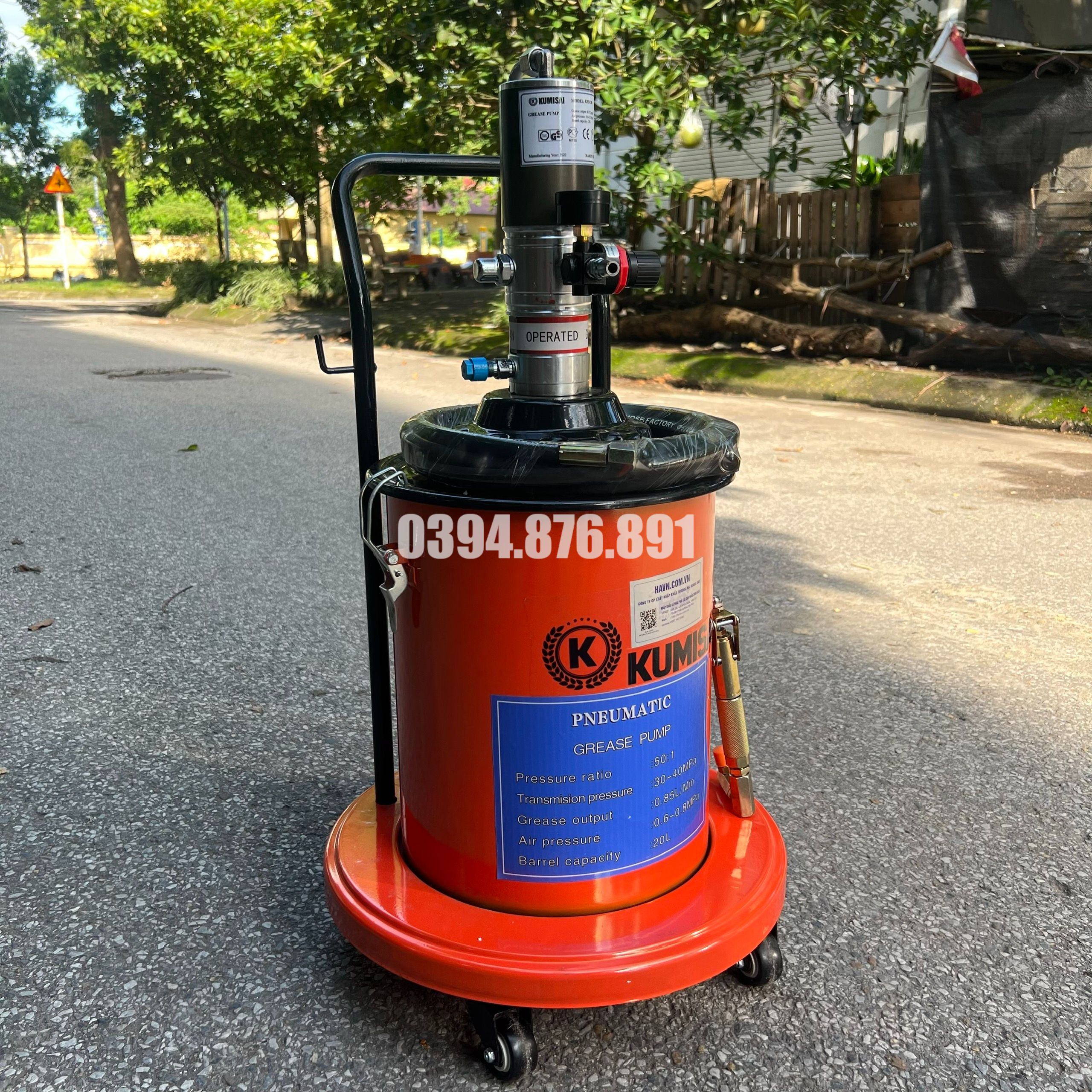 [FREE SHIP] Máy Bơm Mỡ Kumisai 20L KMS-20S - Hàng chính hãng