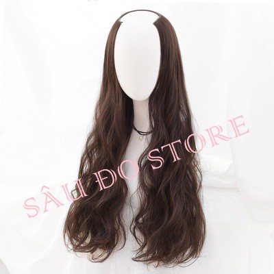 Kẹp Tóc Giả Chữ U Xoăn Sóng Dài Cho Nữ