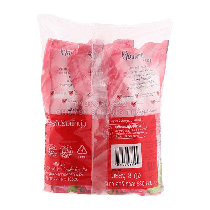 【SIÊU RẺ】Combo 3 Túi Nước Xả Vải Comfort Thái Lan Đỏ 500ml