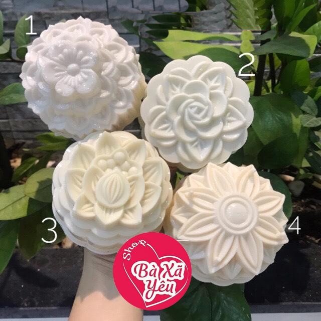 Combo 4 khuôn bánh trung thu , rau câu 3D Bông Hoa