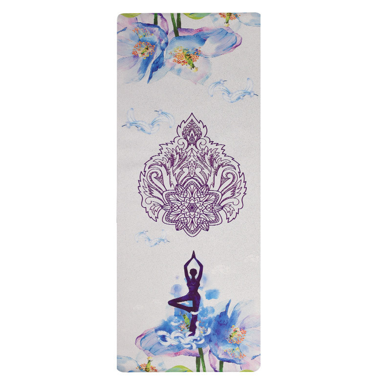 Thảm tập yoga cao su thiên nhiên thảm tập yoga da lộn chống trượt siêu mỏng gia dụng