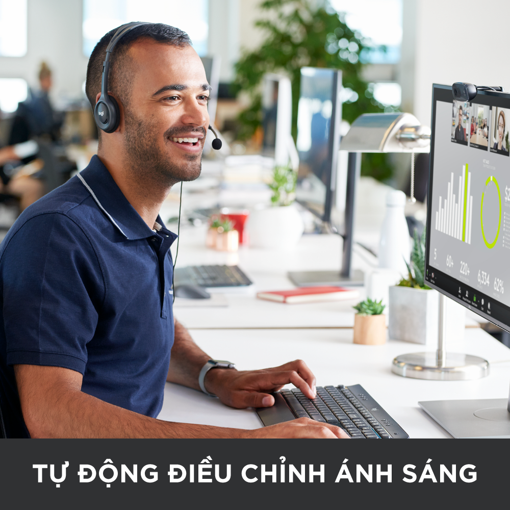 Combo Webcam Logitech C270 & Tai nghe Logitech H390