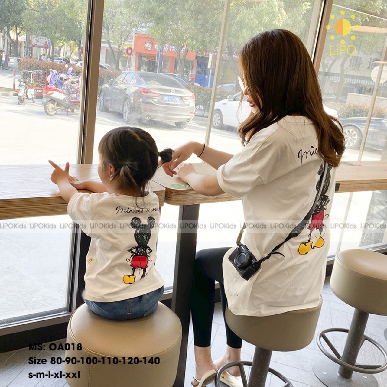 (sĩ) áo thun cho mẹ và bé chuột DONAL.