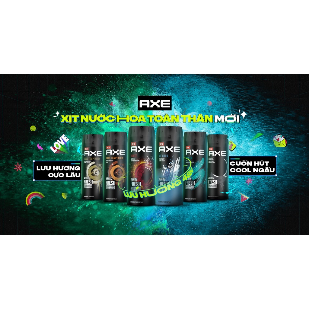 [HCM]Axe Xịt Ngăn Mùi Toàn Thân (new 135ml)