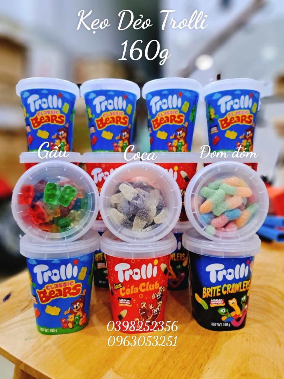 KẸO DẺO SÂU TROLLI - HŨ 160g ( Classic bears)