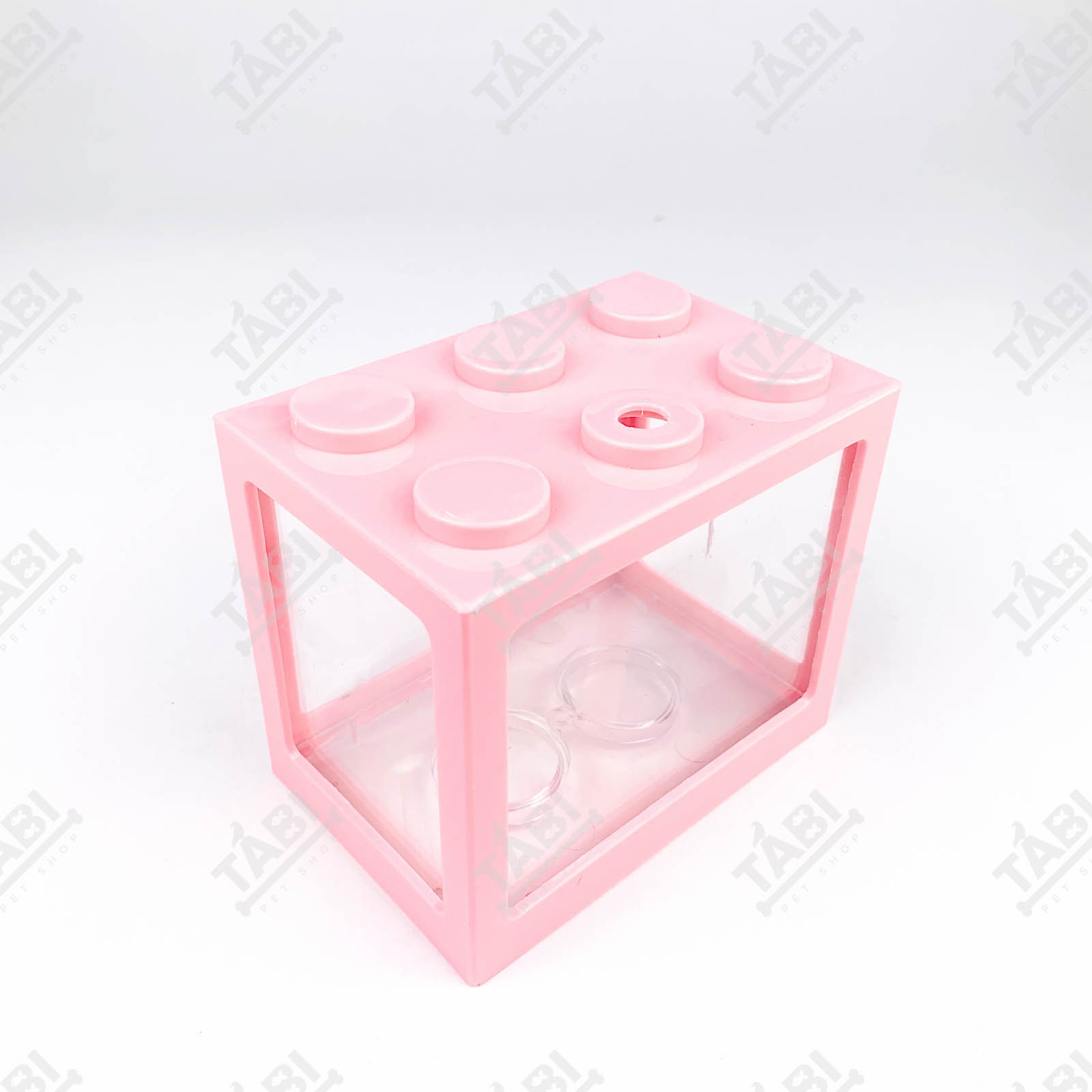 Hồ cá lắp ráp lego mini 12x10.5x8cm - bể cá mini nuôi cá beta guppy 7 màu...