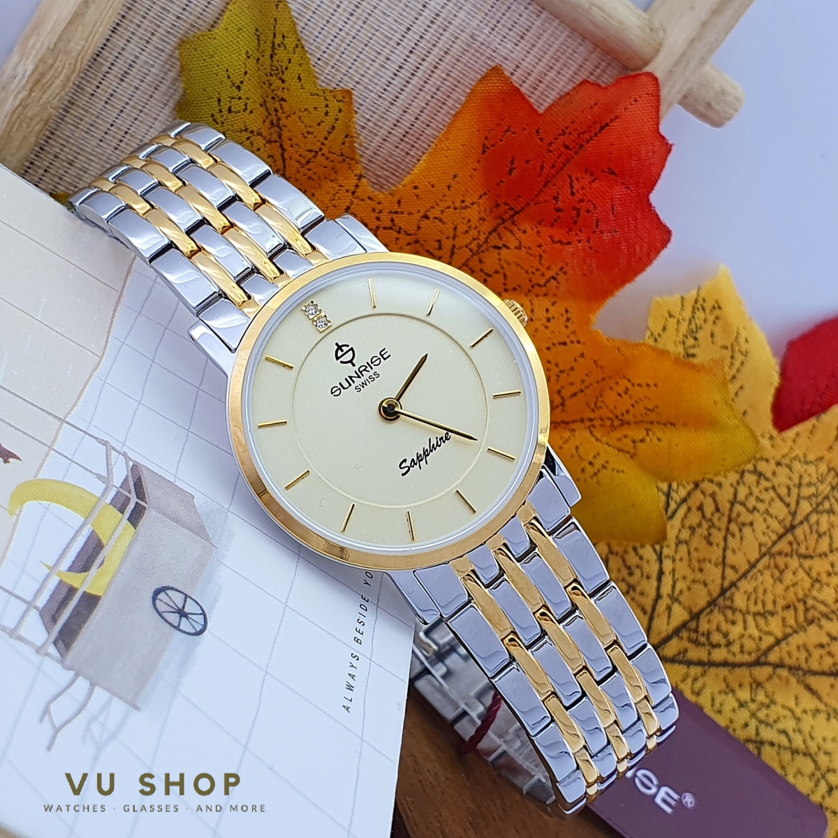 [HCM]Đồng hồ nữ SUNRISE DL737SWC Siêu mỏng Chính hãng