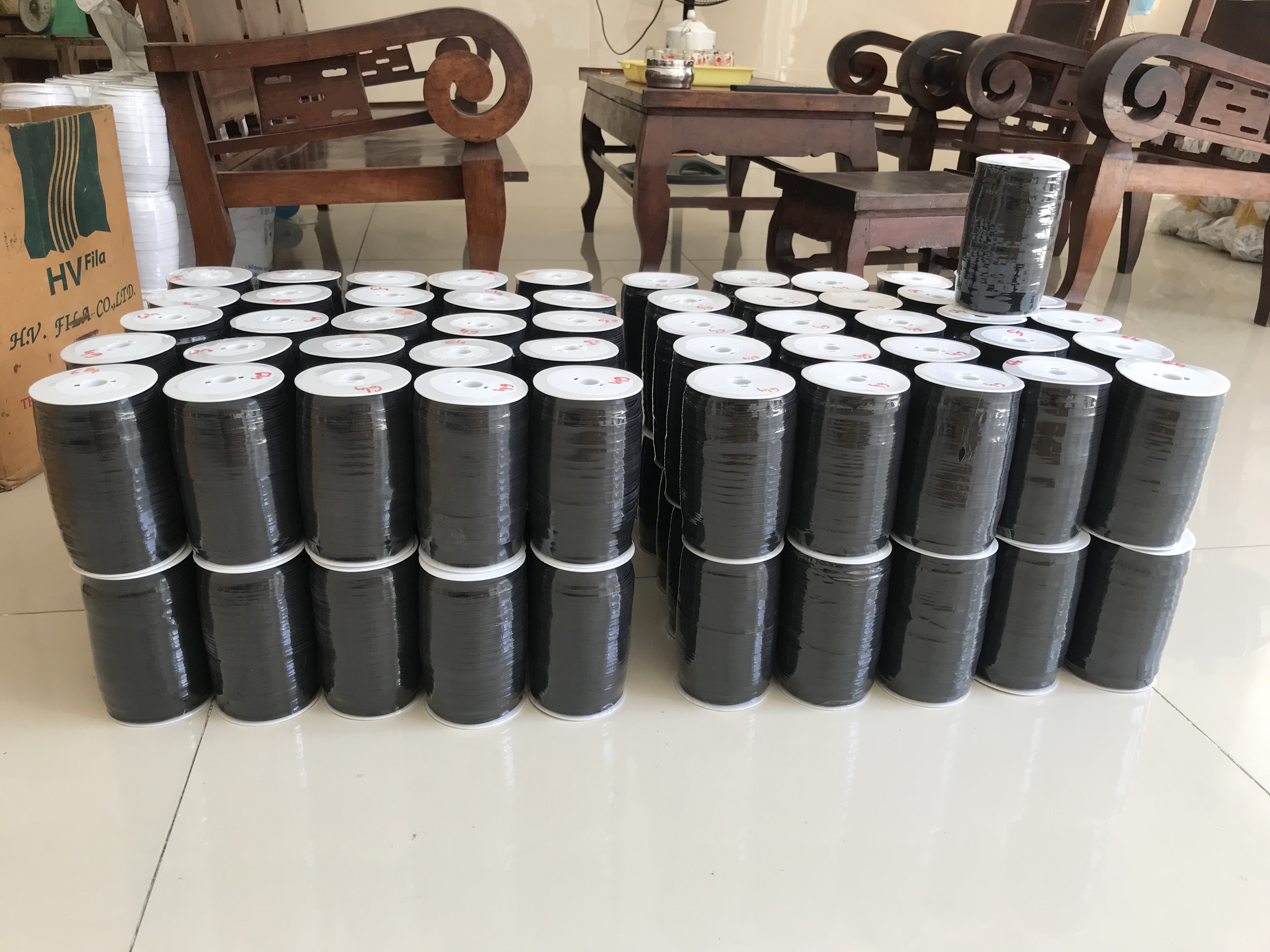 [HCM]Dây thun bản co dãn 6li màu đen - size 6mm 100 mét.