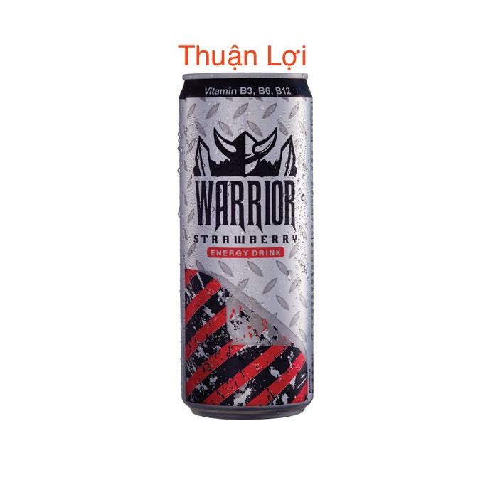Nước Tăng Lực Vị Dâu Warrior thùng 24 lon 325ml