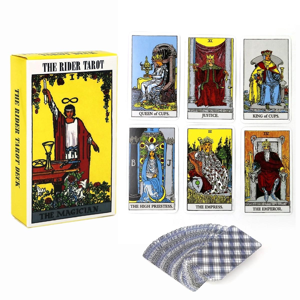 Bộ Bài Tarot The Rider-Wait Cỡ Nhỏ 6,5*10Cm - Kèm Túi Đựng Bài Tarot Siêu Đẹp Bằng Nhung - Bài Bói Tarot