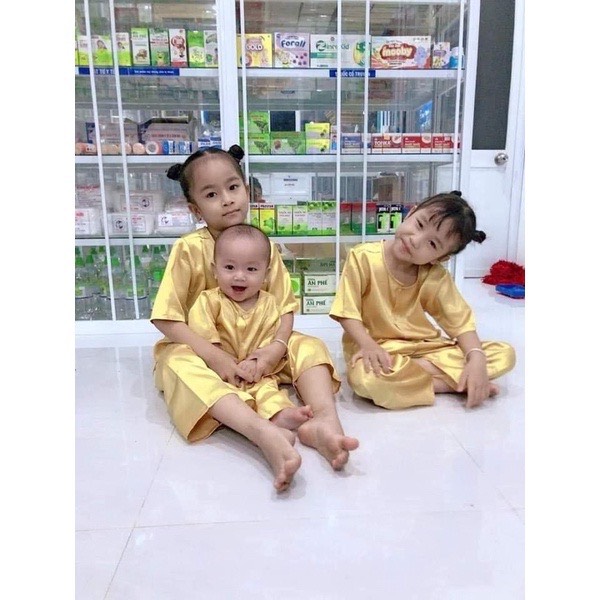BỘ BÀ BA PHI BÓNG BÉ TRAI VÀ BÉ GÁI KÈM KHĂN RẰN