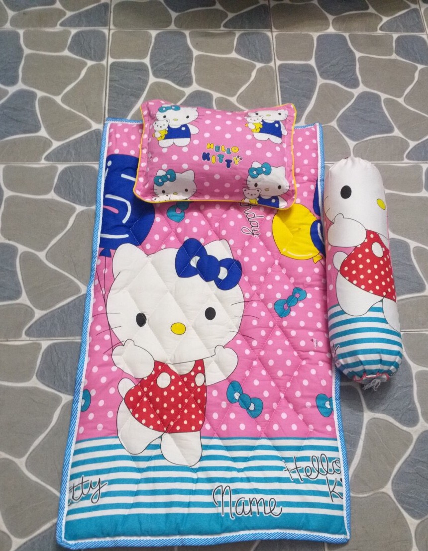 [HCM]BỘ NỆM VẢI CỰC MÁT COTTON THẮNG LỢI 60X110 - BỘ NỆM CHO BÉ ĐI HỌC