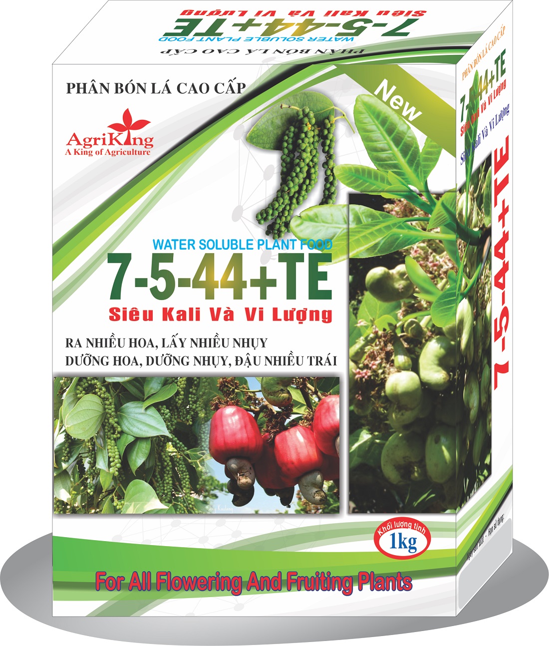 Phân Bón Lá 7-5-44+TE  Hộp 1Kg