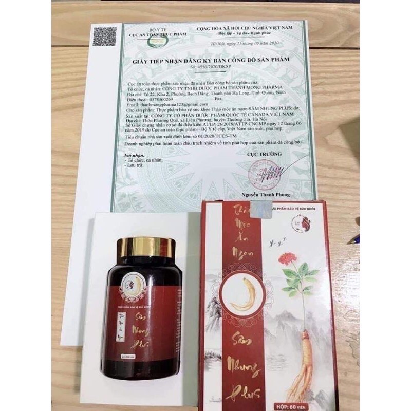 Viên ăn ngon Sâm Nhung Plus + tặng ly