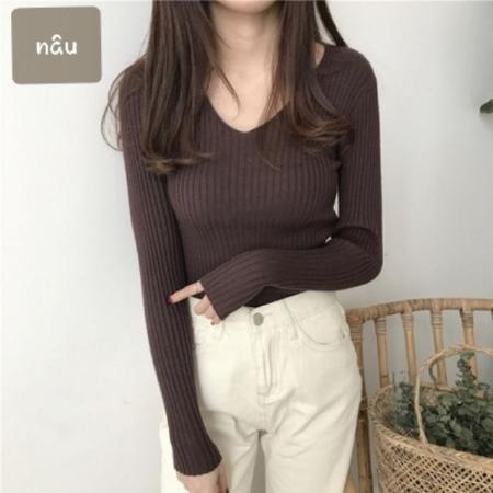 [CÓ SẴN] Áo Len Lông Cừu Cổ Tim Mềm Mại