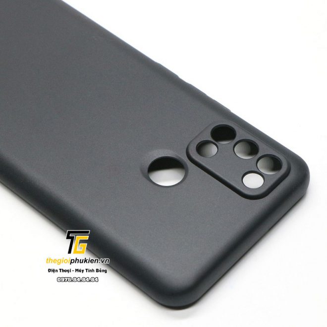 Ốp lưng silicon dẻo màu đen Realme C17 không ố vàng