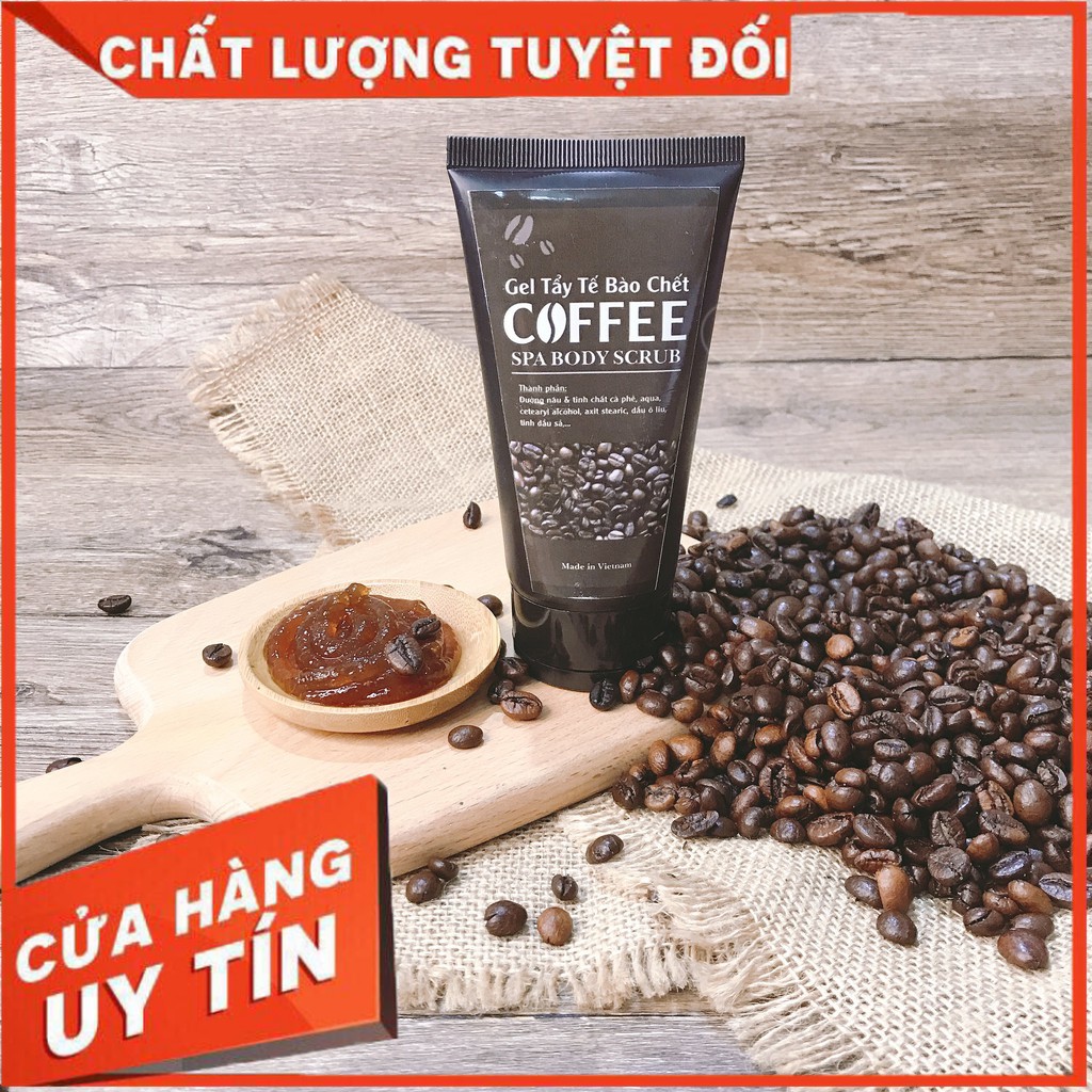 Gel Tẩy Tế bào Chết COFFEE Cà Phê 250ml Trắng Sạch Da , Bật Tone , Se Khít Chân Lông