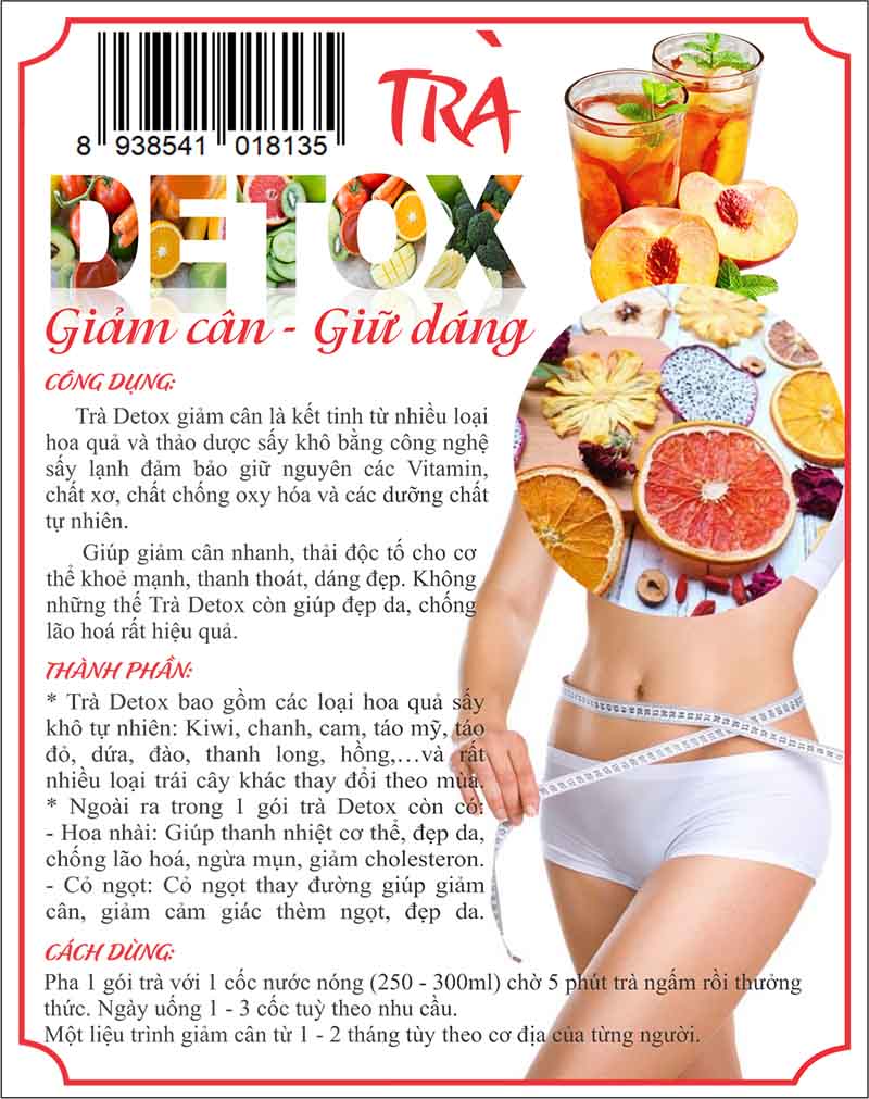 Set 30 gói Trà Detox Hoa Quả Sấy (giảm cân, đẹp da, thanh lọc cơ thể)