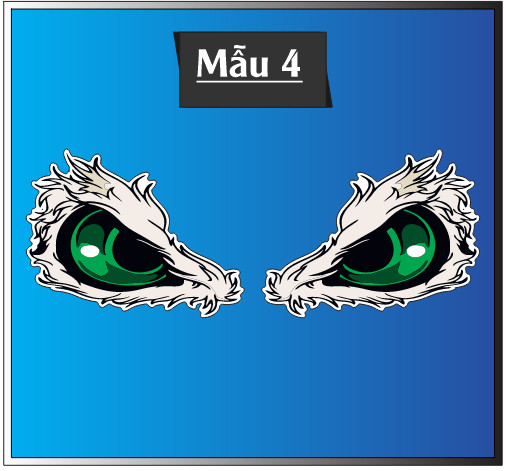 COMBO 2 MIẾNG DECAL ĐÔI MẮT RỒNG TRANG TRÍ XE TẢI 2023