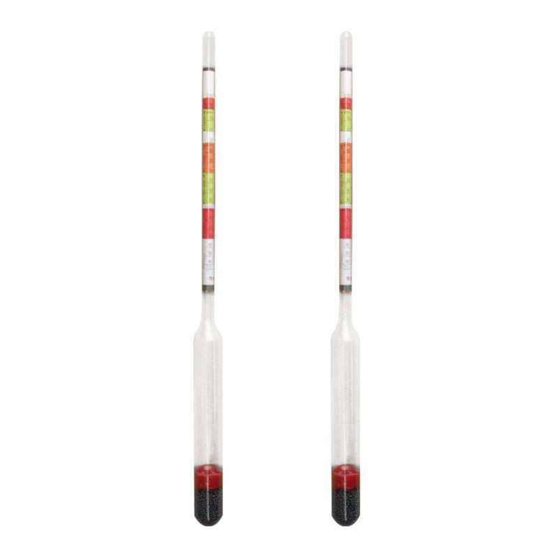 2Pcs Triple Scale Hydrometer Self Brewed Wine Sugar Meter for Home Making Beer