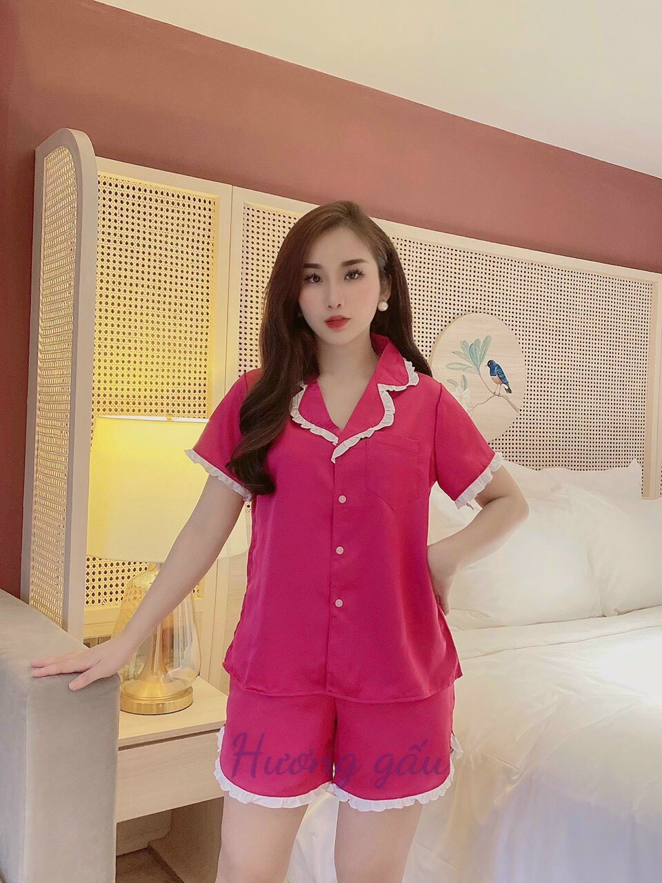 bộ ngủ nữ pijama chất kate loại 1