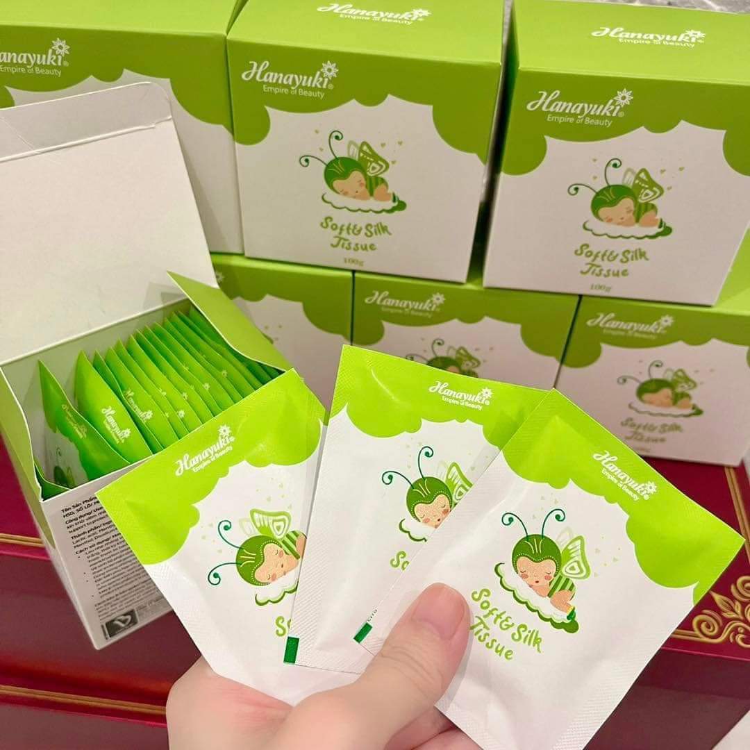 [Hàng Mới] Khăn Giấy Ướt Phụ Khoa HANAYUKI - Soft & Silk Tissue