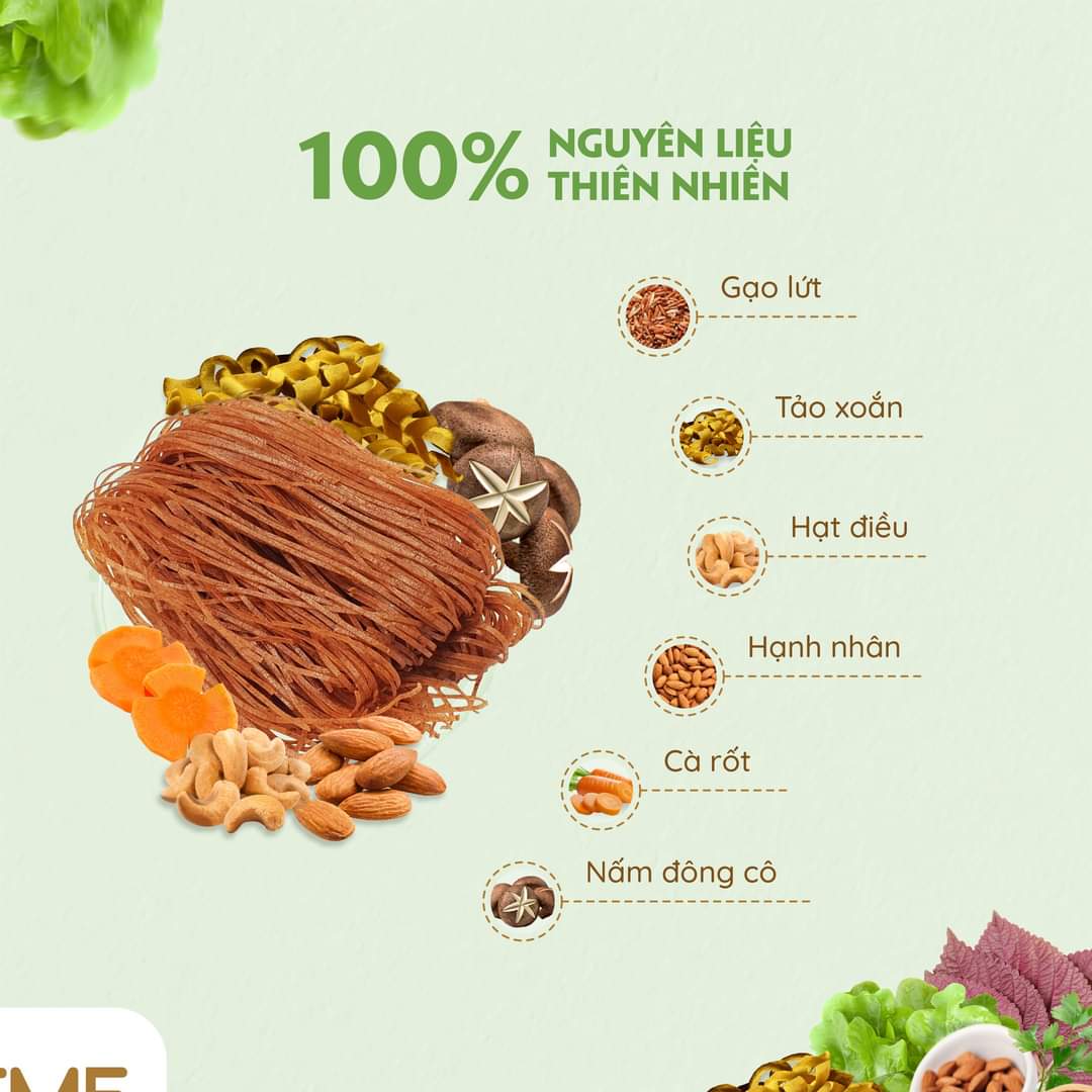 Bún Gạo Lứt Vị Rau Củ Hạt Ngũ Cốc