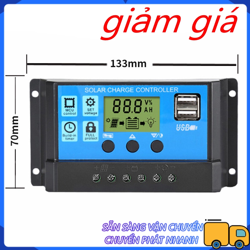 [Flash Sale] Solar PV Charge Controller 30A/20A/10A 12V 24V with LCD display Battery Charger