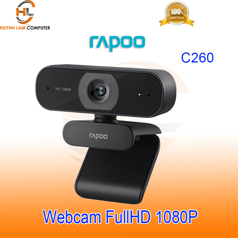 Bảng giá Webcam Rapoo C260 FullHd 1080p góc quan sát 80 độ - Hãng phân phối Phong Vũ