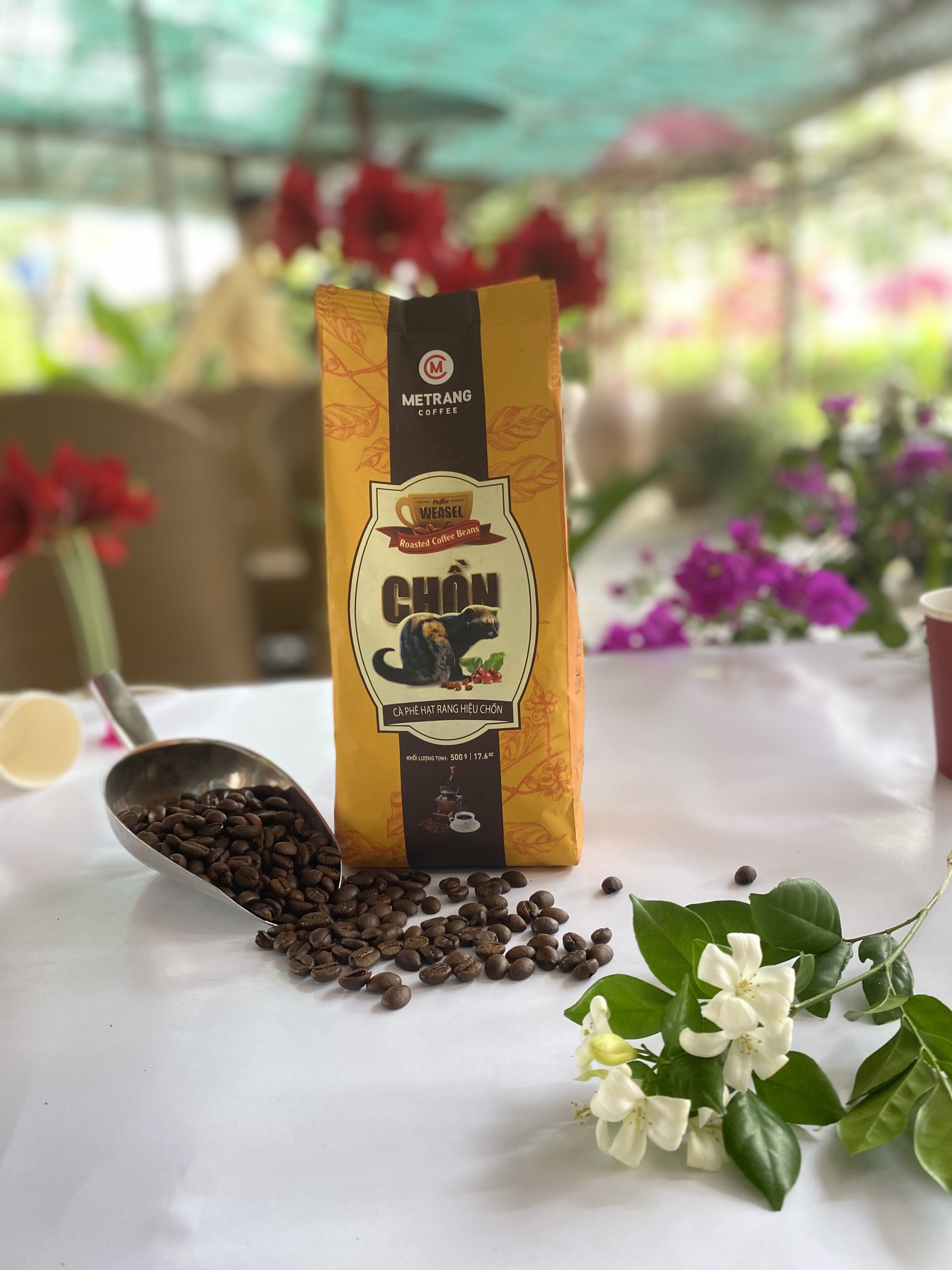 Cà Phê Chồn hạt rang - Mê Trang - túi hạt 500g - Cà phê nguyên chất