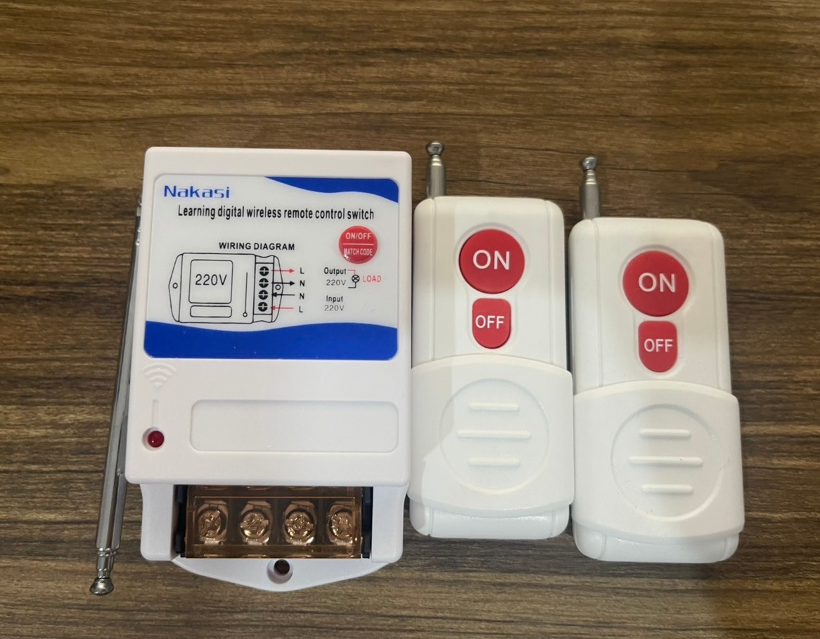 Bộ điều khiển từ xa 1000 mét  - 5000 mét Ăng ten Dài - điều khiển từ xa cho động cơ điện, máy bơm nước, tưới tiêu, đèn chiếu sáng