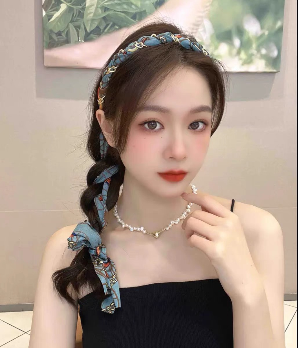 Băng Đô Cài Tóc Bằng vải Satin Thắt Nơ-phukienteen