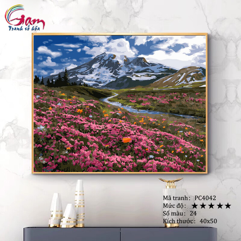Paint by numbers kit with frame for adults Landscape snow moutain Painting For Home Wall Decor, New Hobby And Gift