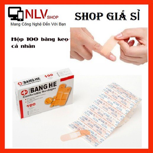 [HCM](NLVSHOP)Combo 100 Băng Keo Cá Nhân Nhiều Size