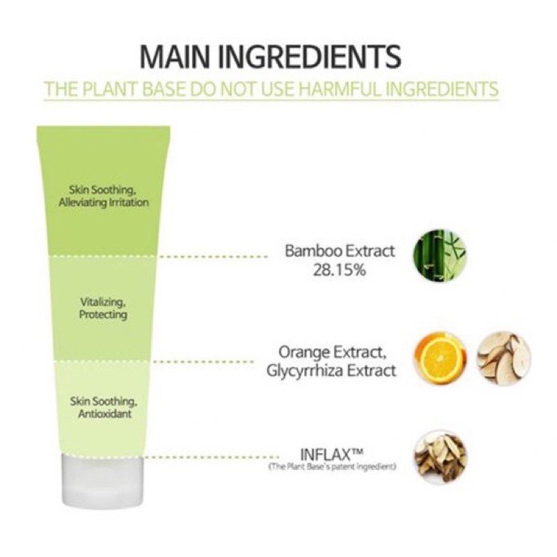Sữa rửa mặt The Plant Base Nature Solution Natural Cleansing Foam 120ml