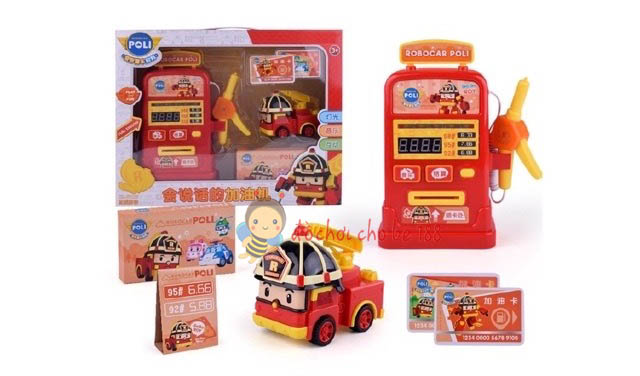 Đồ chơi trạm đổ xăng robo car poli