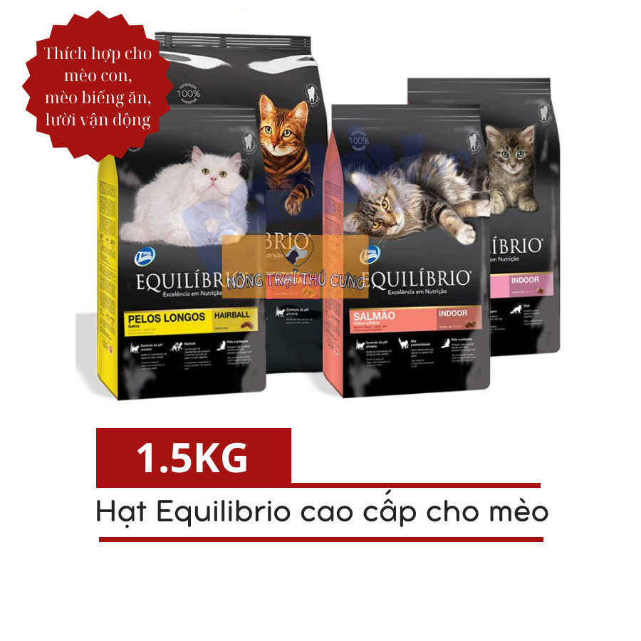 Hạt Cho Mèo EQUILIBRIO (Châu Âu) 1.5KG - [Nông Trại Thú Cưng]