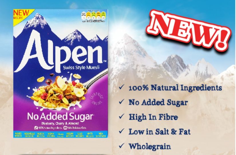 ngũ cốc ăn sáng dinh dưỡng alpen không đường việt quất, cherry 7