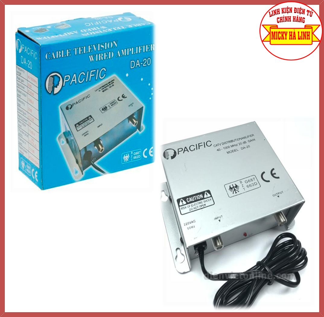 [HCM]Bộ khuyếch đại tín hiệu  bộ kích sóng truyền hình cáp PACIFIC DA20