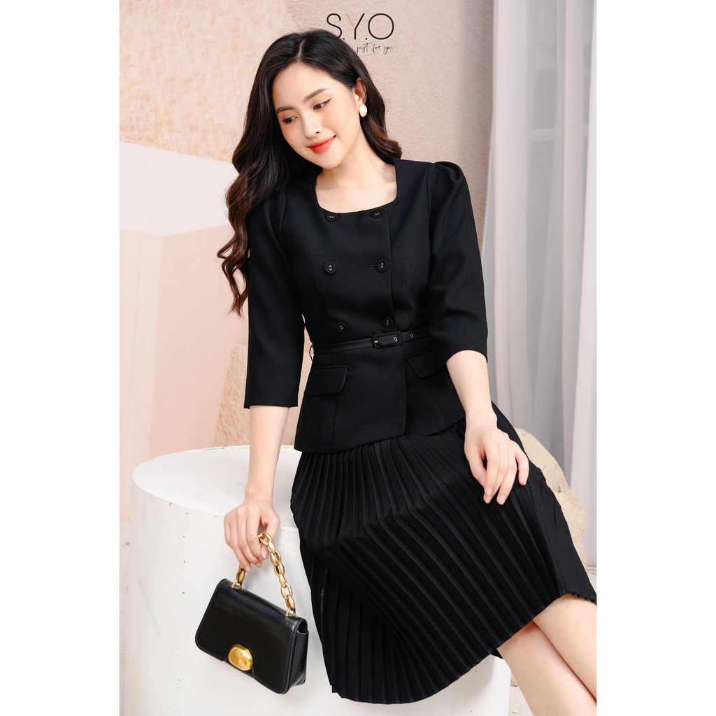 Chân Váy Dập Ly Đai Sườn V1013